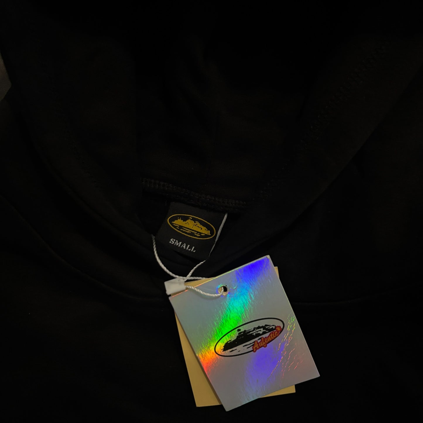 CRTZ Black Monochrome Print Hoodie