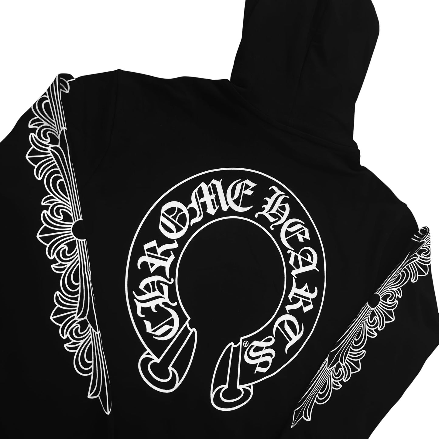 Chrome Hearts Horseshoe Floral Cross-Sleeve Zip Up