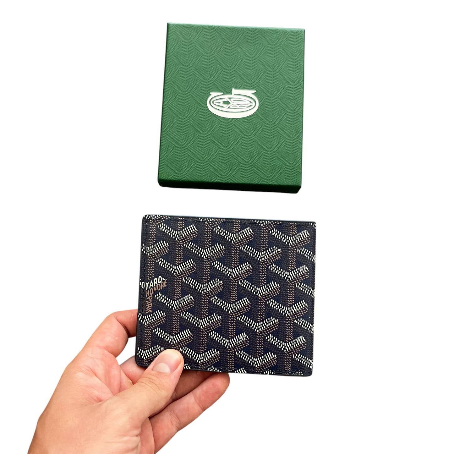 GYRD Dark Navy Monogram Wallet