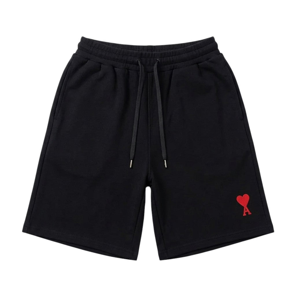 Ami Small A Heart Shorts White-Red Shop