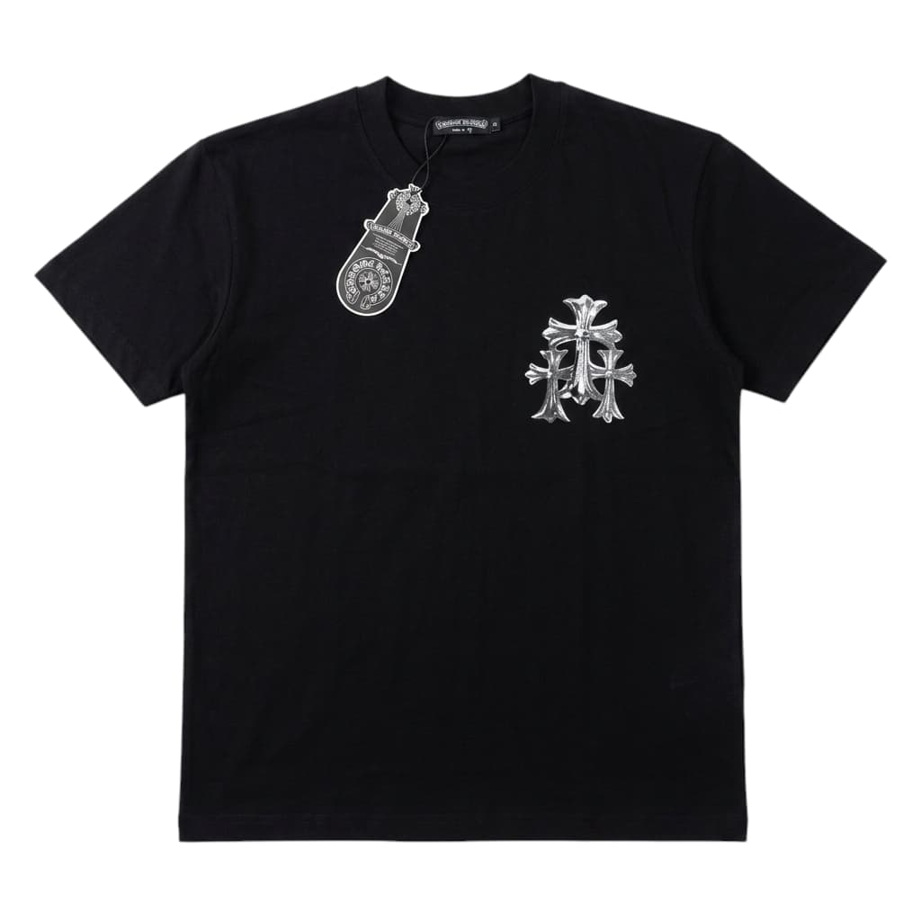 Chrome Hearts Black Silver Cross Tshirt