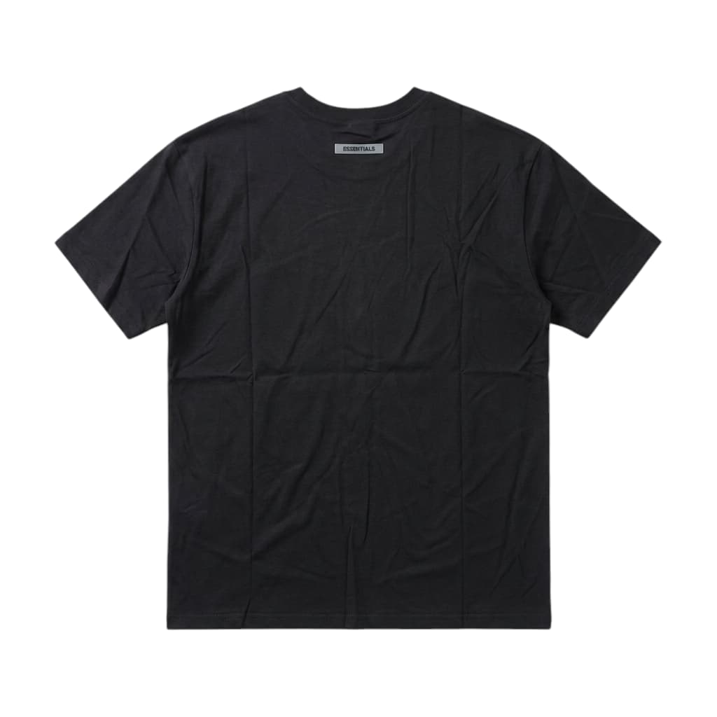 Essentials Fear of God Black Front Text T-shirt