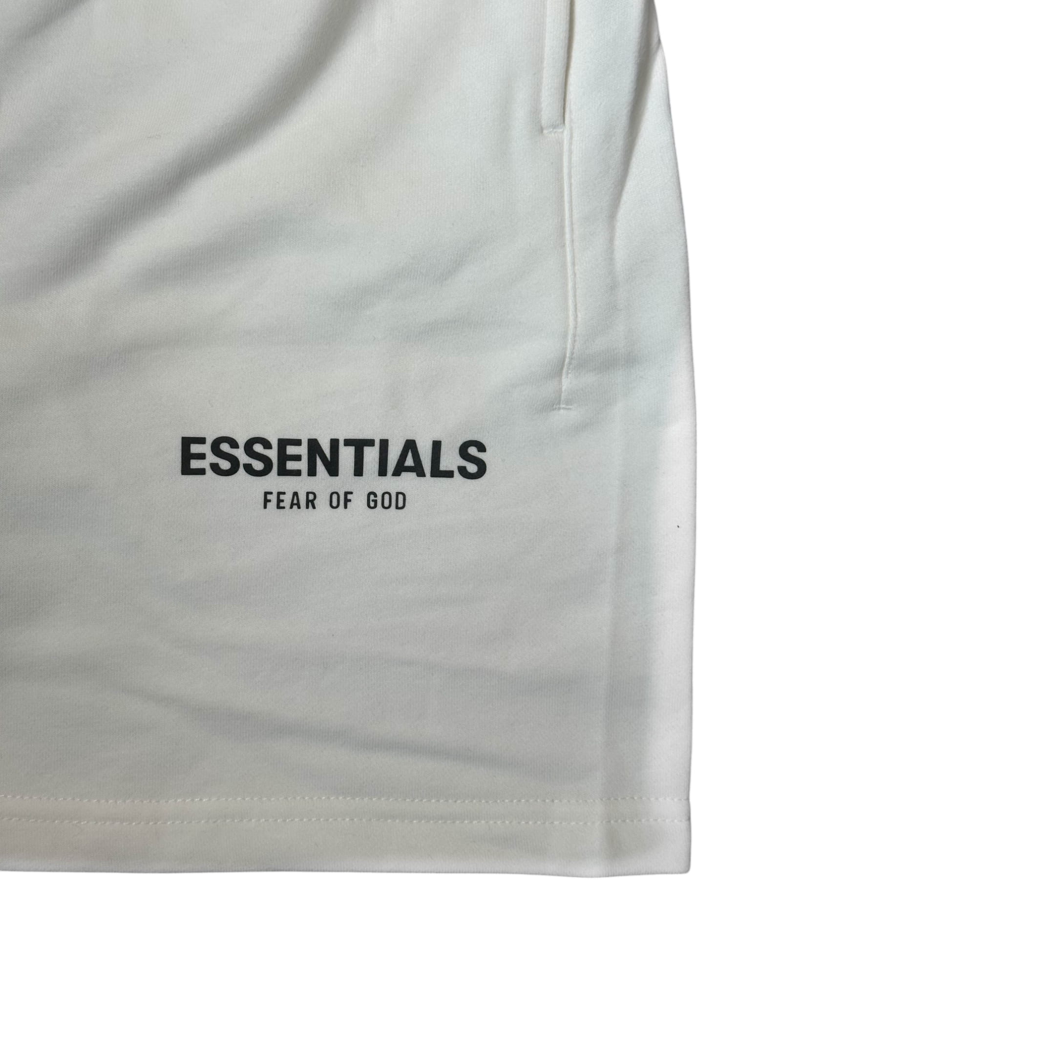 Essentials Fear of God Fleece White Shorts