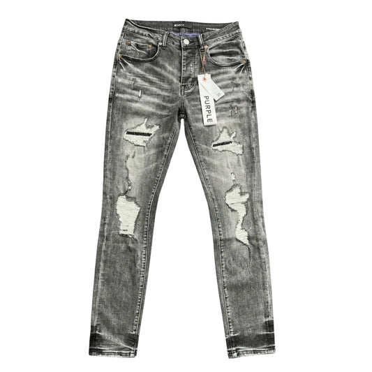 Purple Brand Gray Distressed Banda Jeans