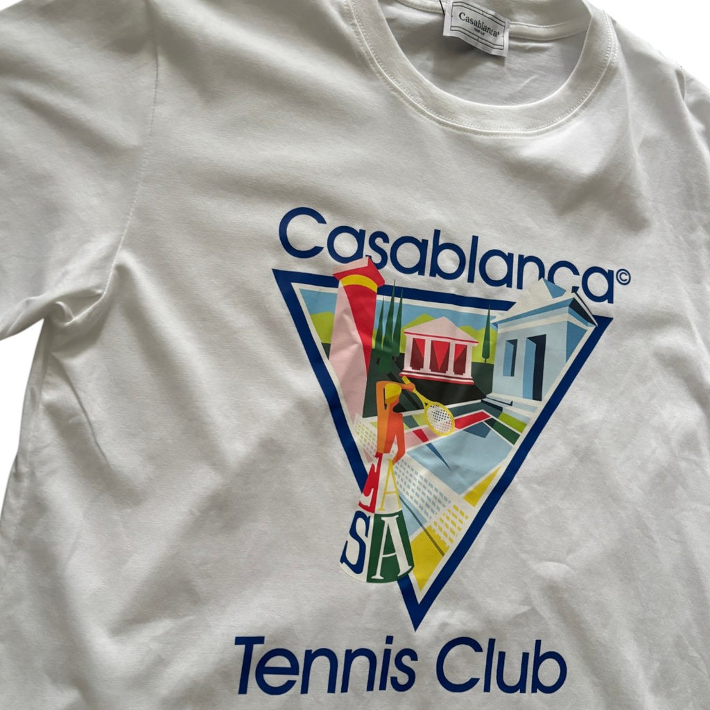 Casablanca Tennis Club T-Shirt White/Blue