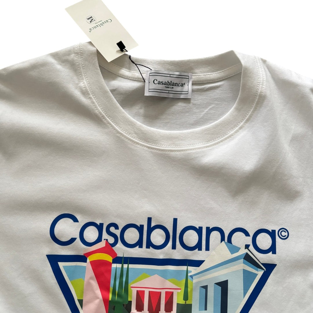 Casablanca Tennis Club T-Shirt White/Blue