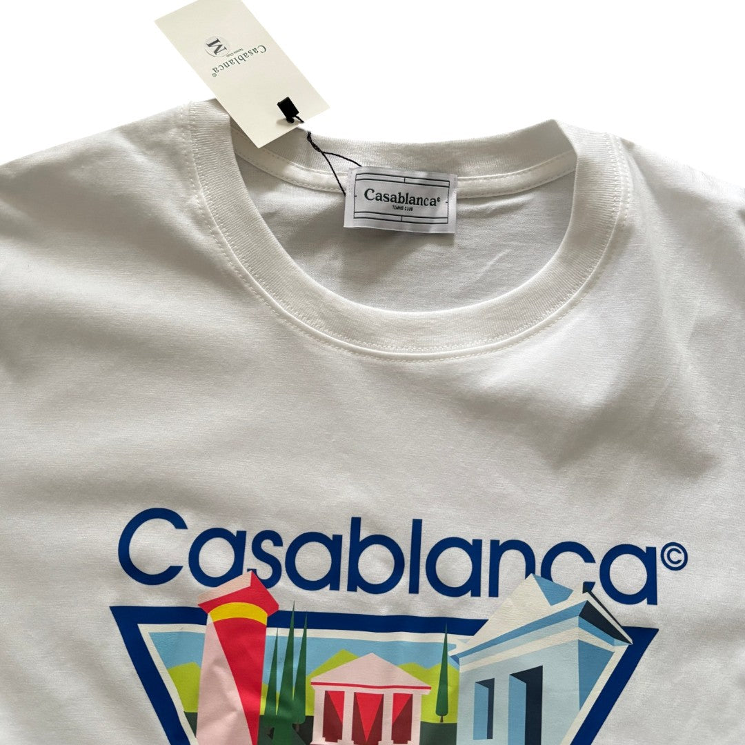 Casablanca Tennis Club T-Shirt White/Blue