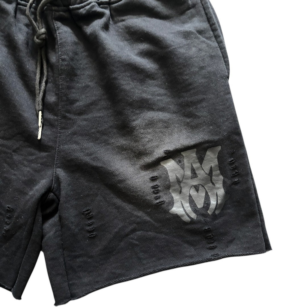 Amiri Black Distressed Washed Shorts Limited