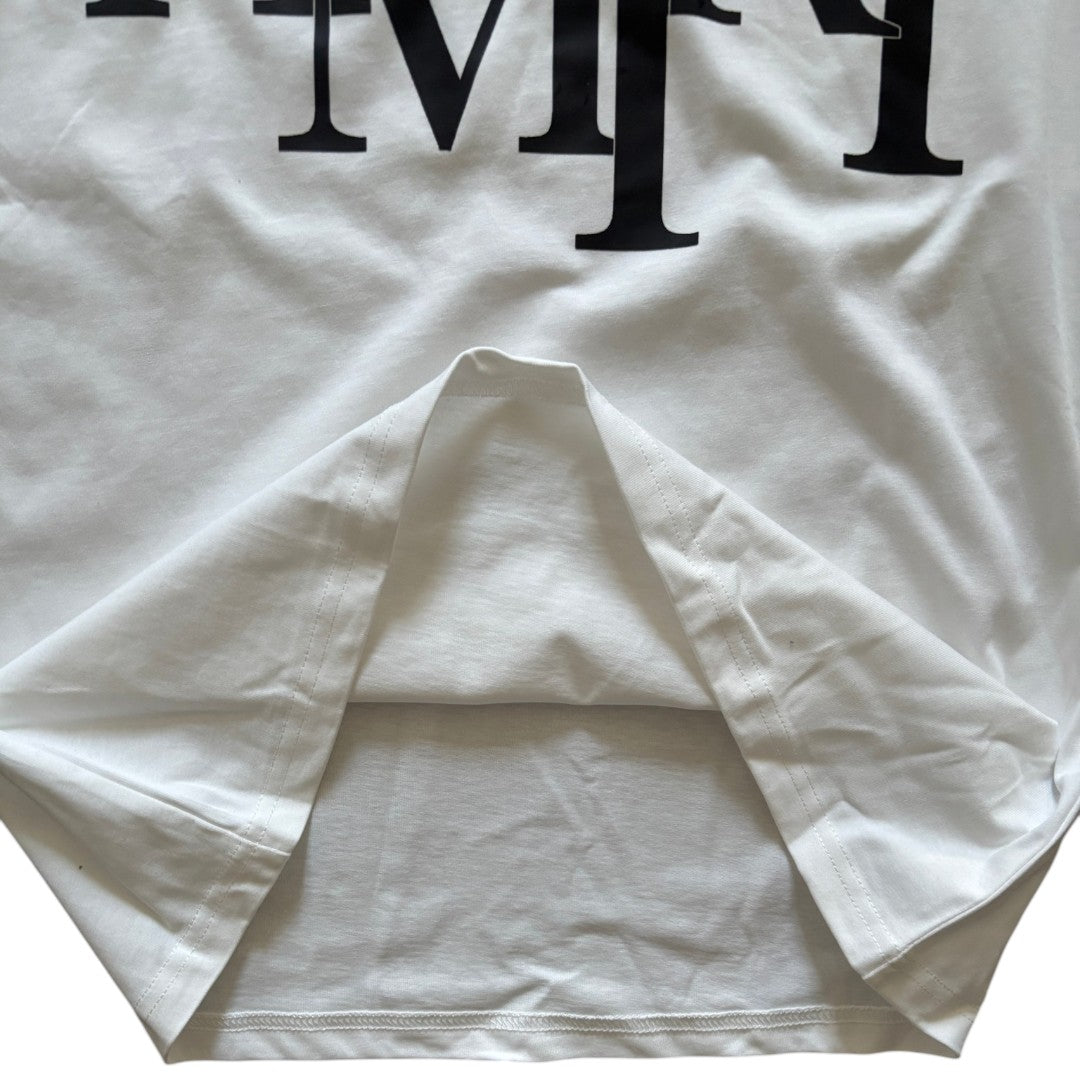 Amiri White Staggered Letters T-shirt