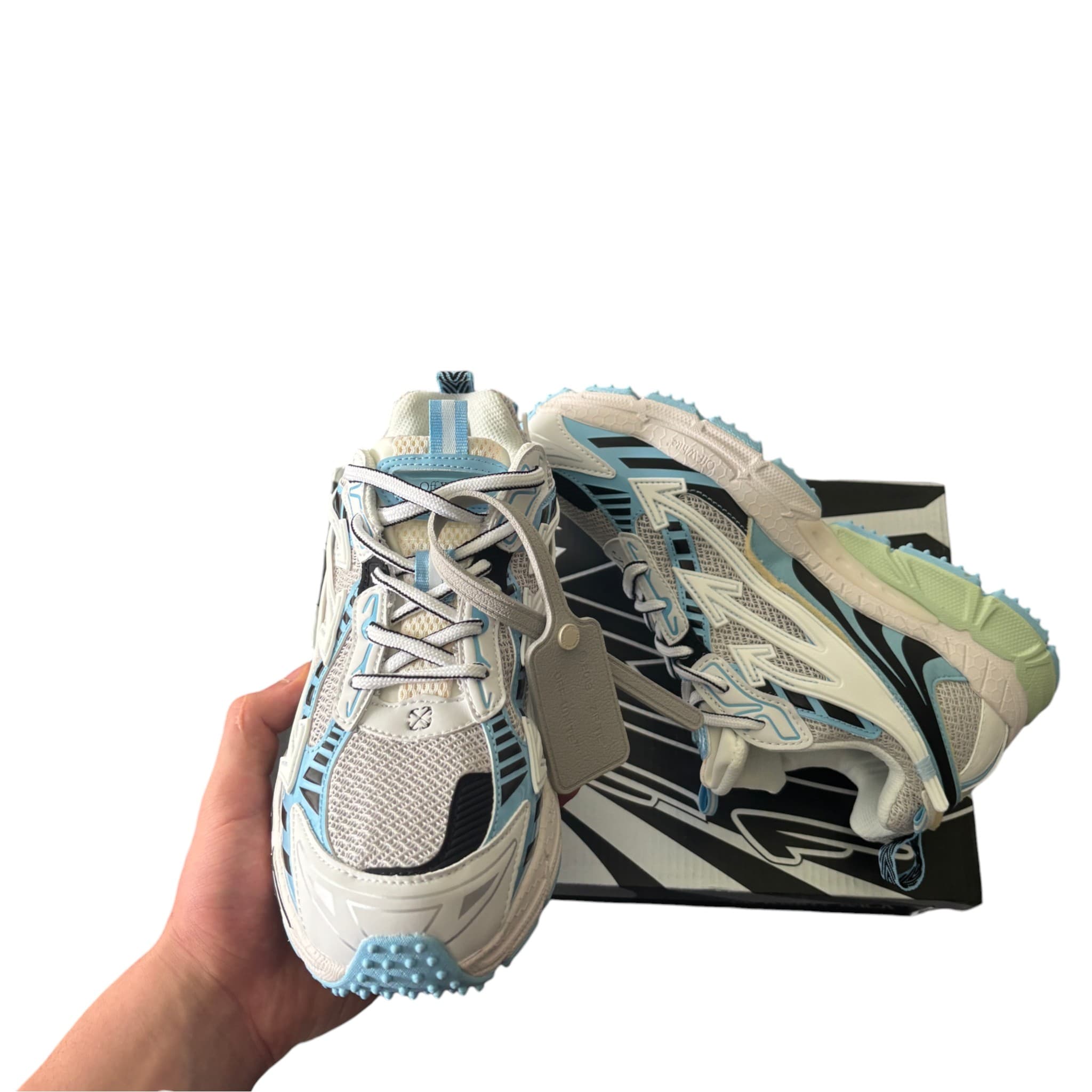 Off-White White & Blue Be Right Back S
