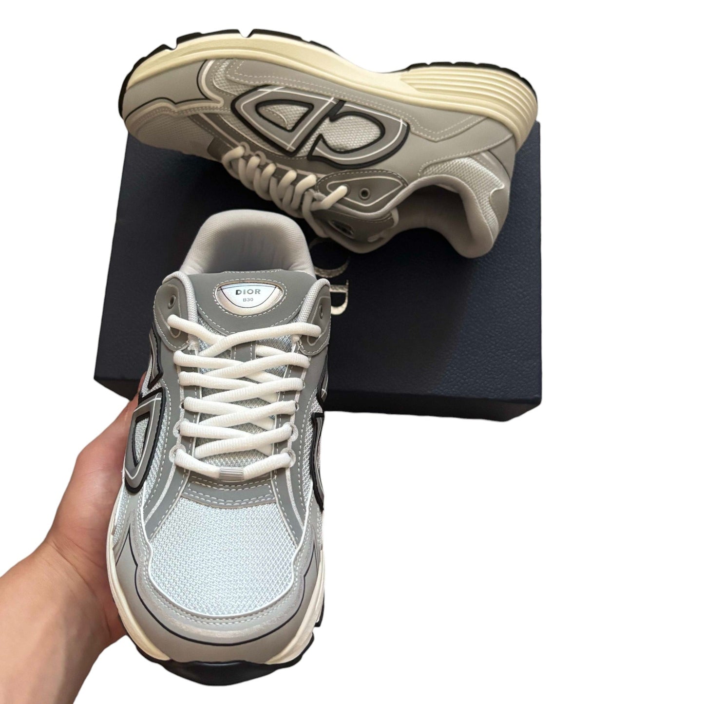 CD B30 Gray & White Exlusive Sneakers