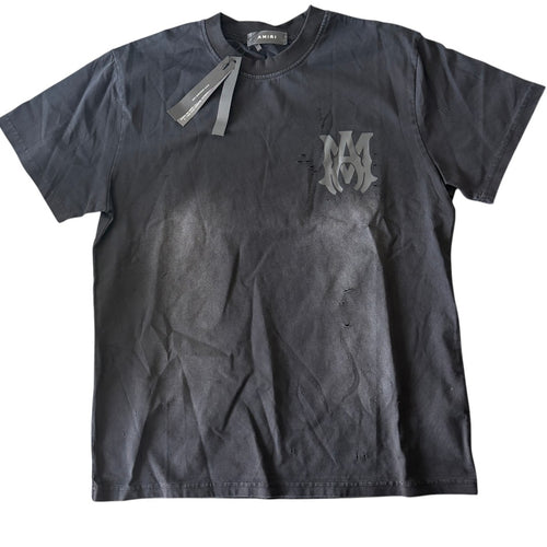 Amiri Distressed Black Washed '' MA '' T-shirt