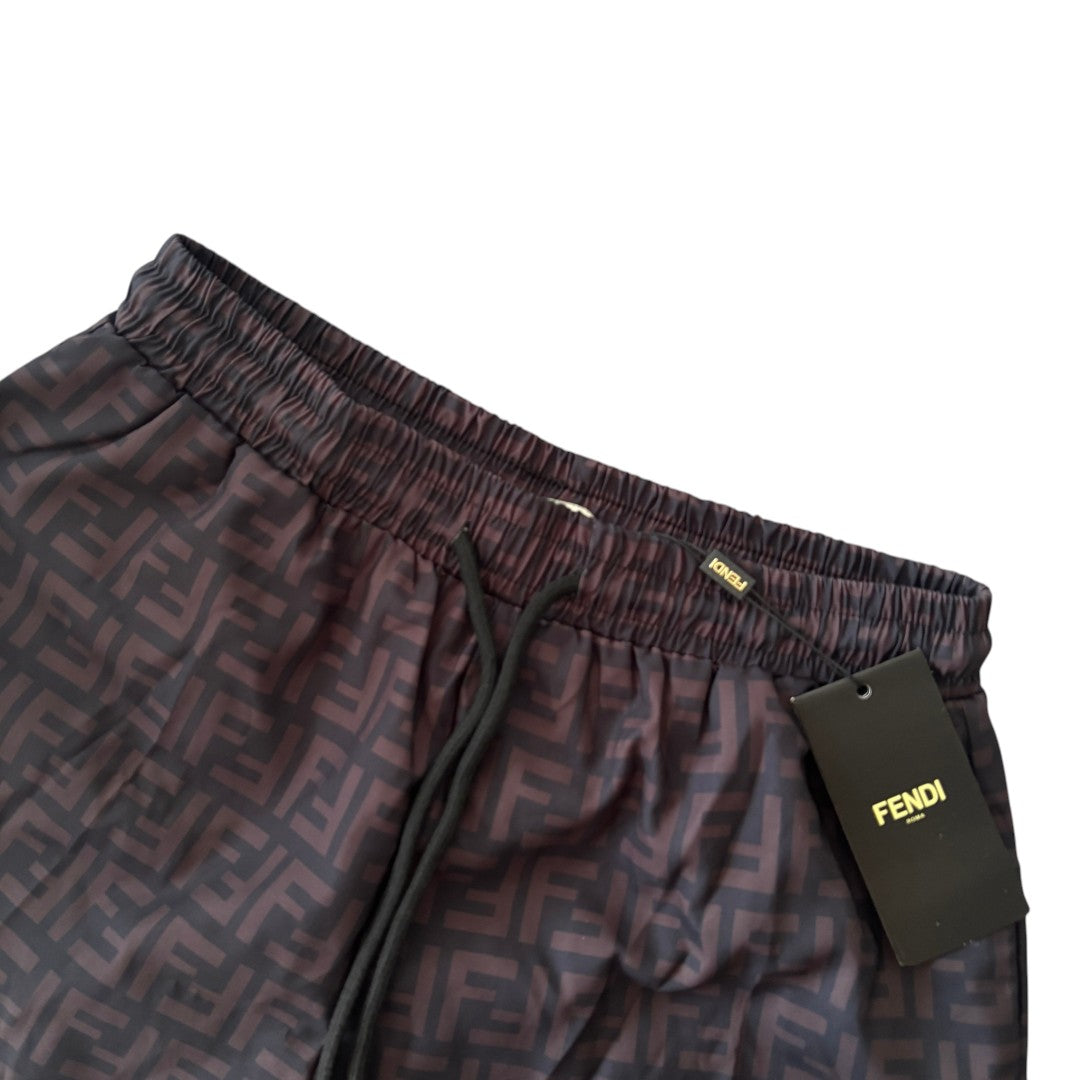Fendi Brown Checked Swim Shorts