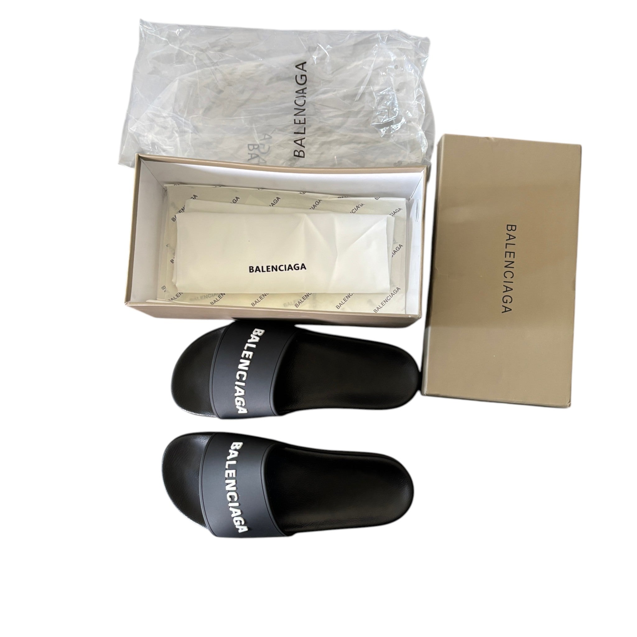 Balenciaga Black Slippers