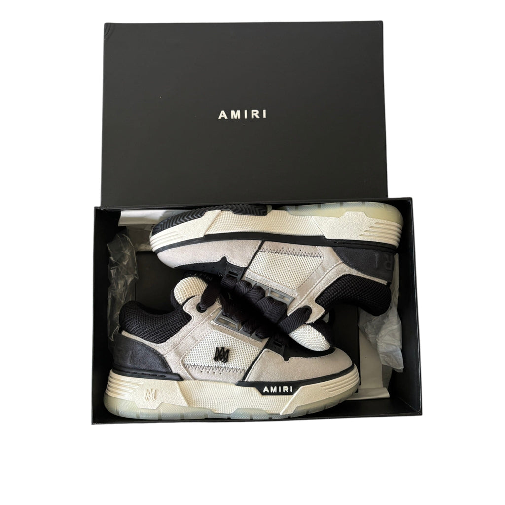 Amiri MA-1 Sneaker – Grey Suede, Black & White