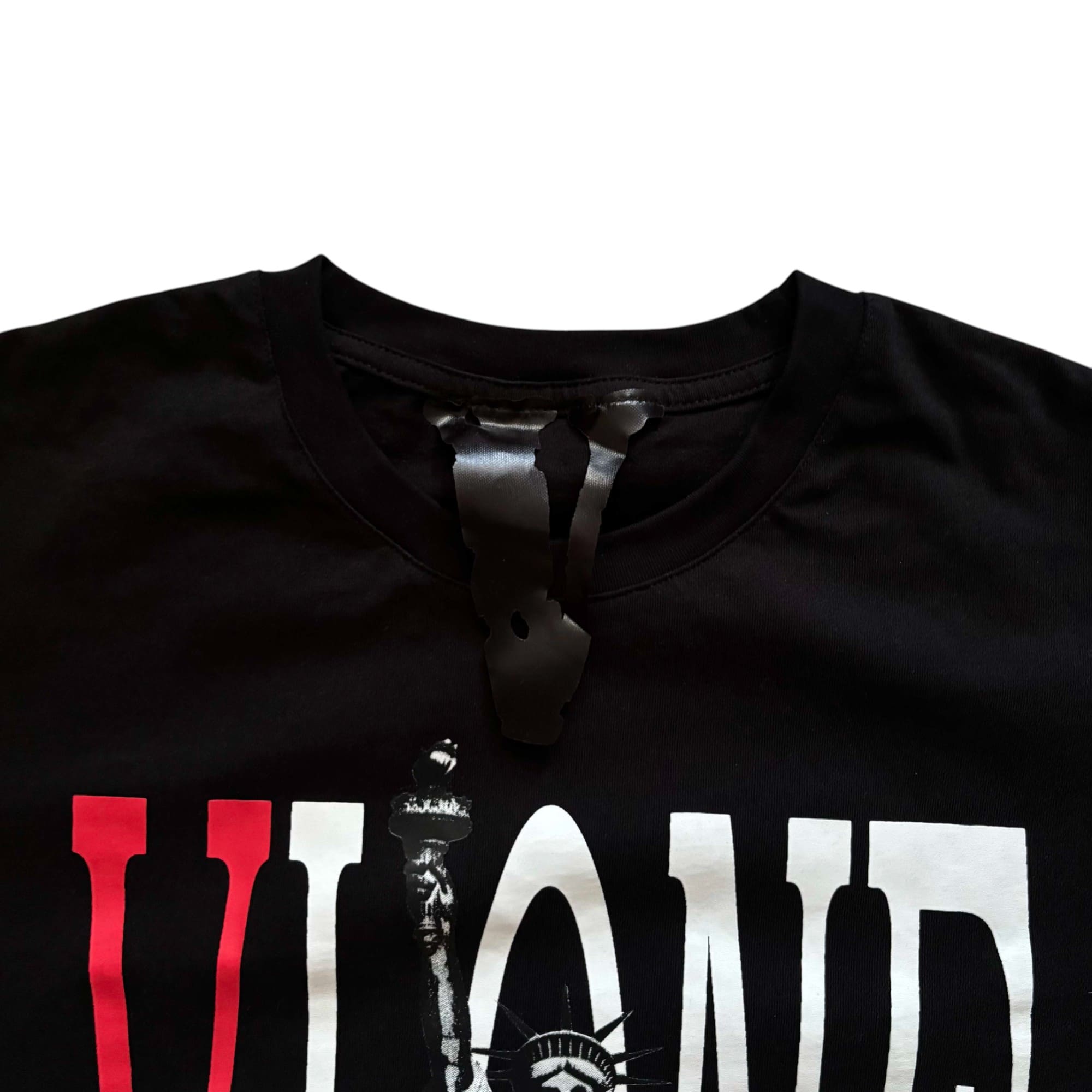 Vlone Black Statue of Libery Tee