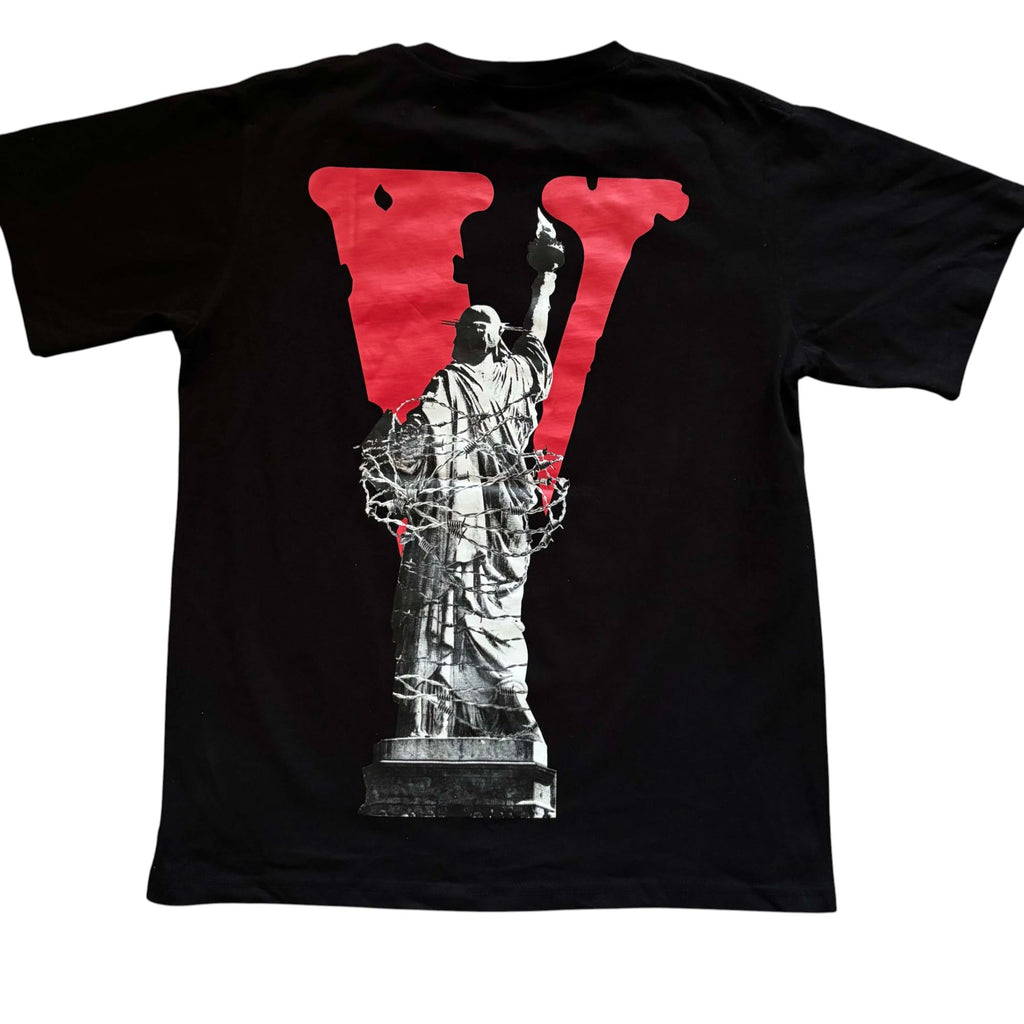 Vlone Black Statue of Libery Tee