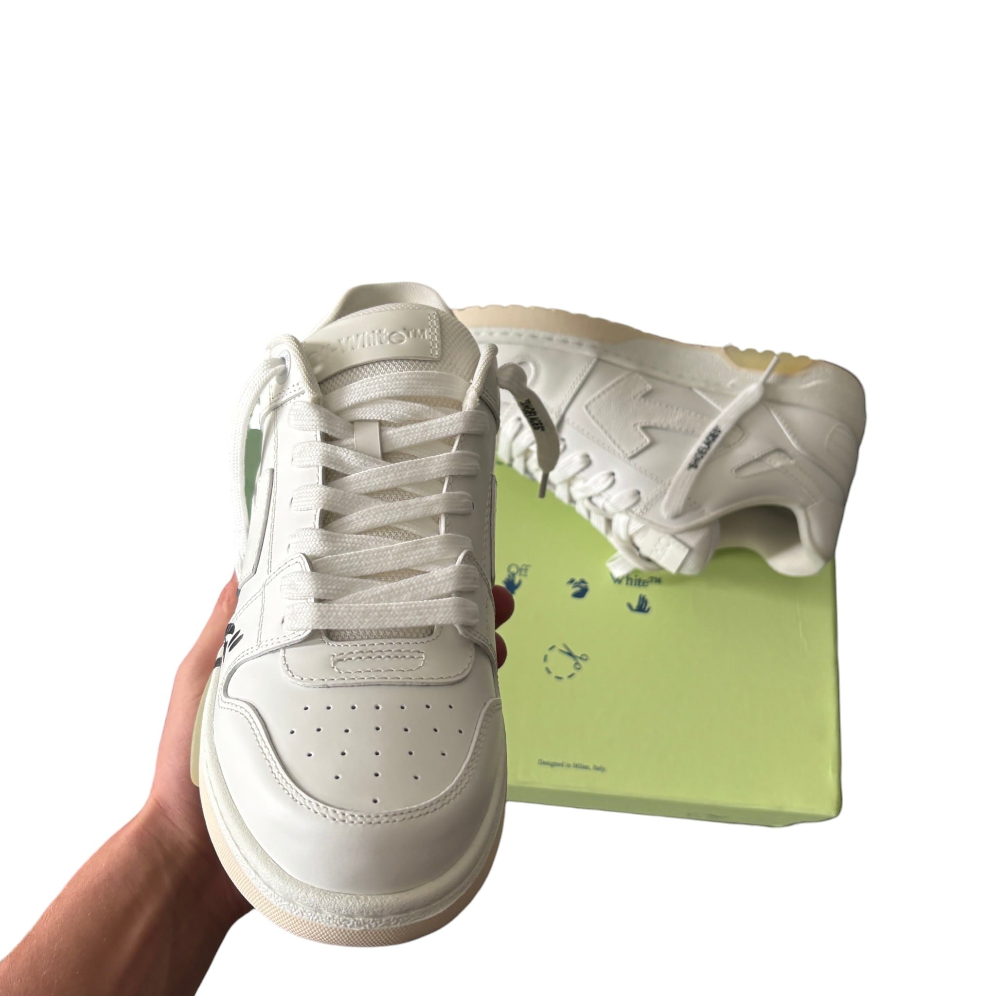 OFF - WHITE '' FOR WALKING '' White Sneakers