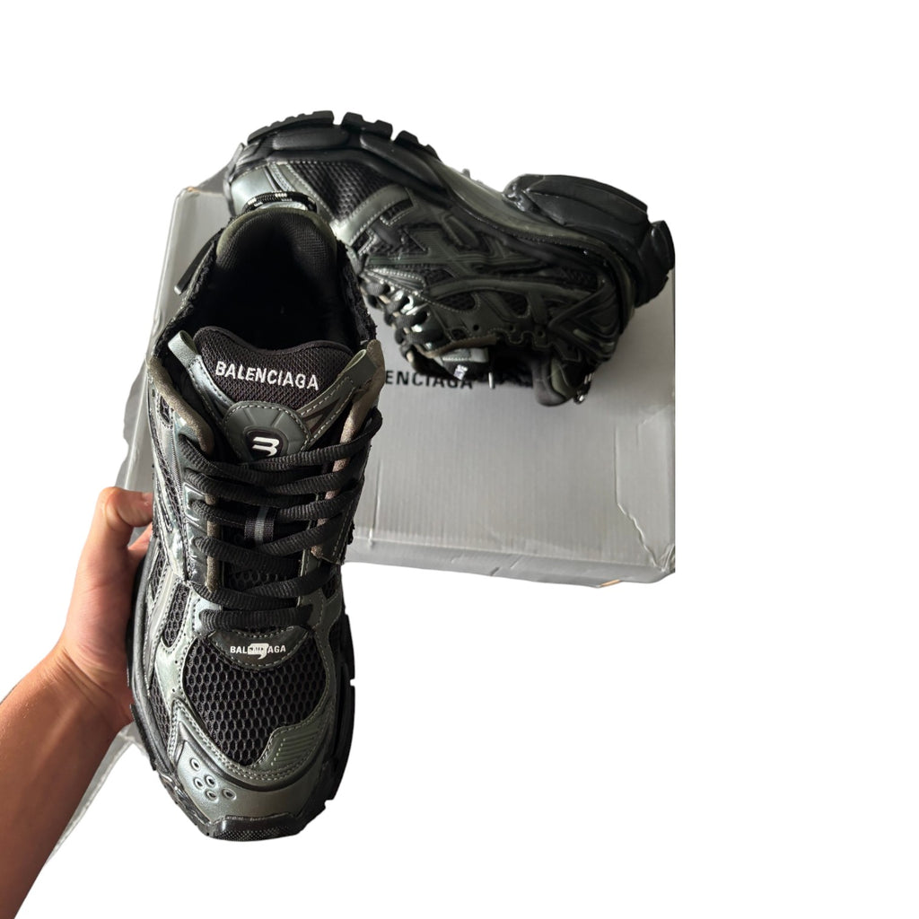 Balenciaga Black & Dark Green Runners