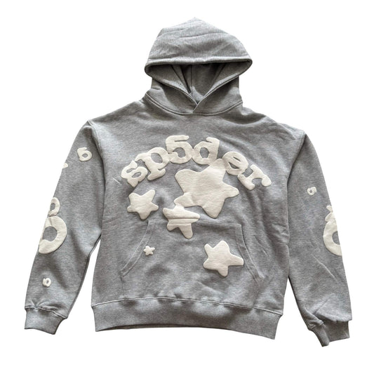 SP5DER Grey Hoodie