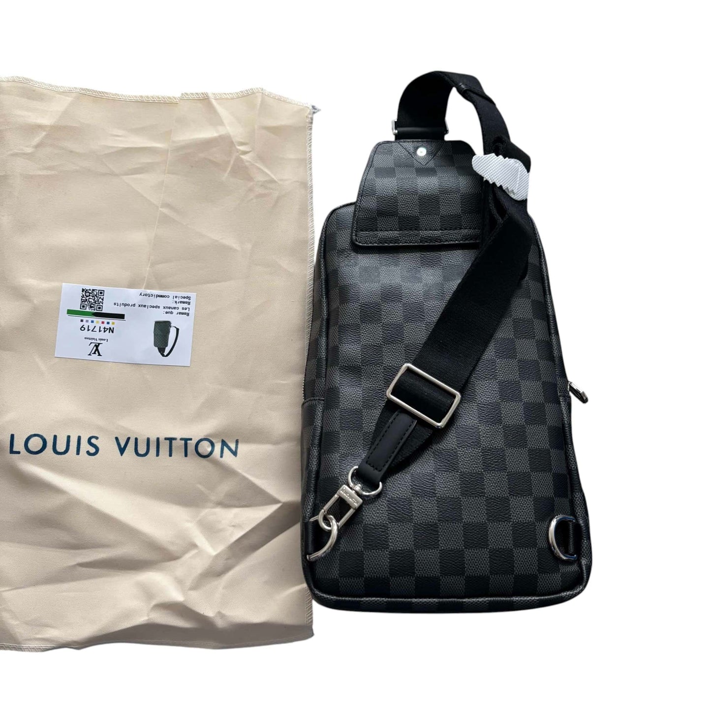 L-V Graphite Sling Crossbody Bag