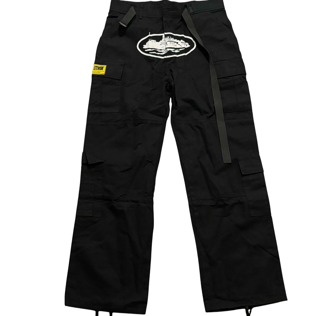 CRTZ Guerillaz Black & White Cargo Pants  ''OVERSIZED ''