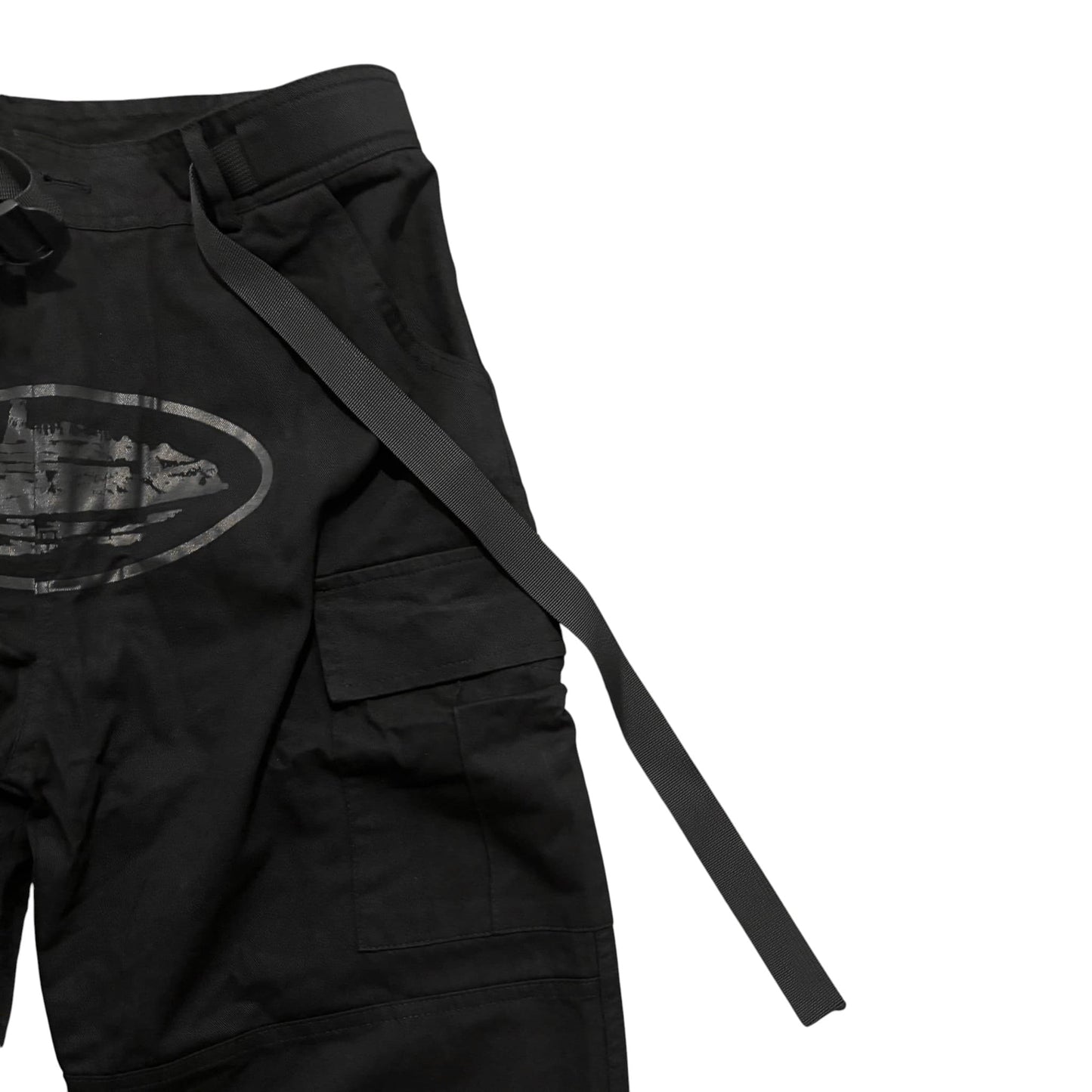 CRTZ Guerillaz Black Monochrome Cargo Pants  ''OVERSIZED ''