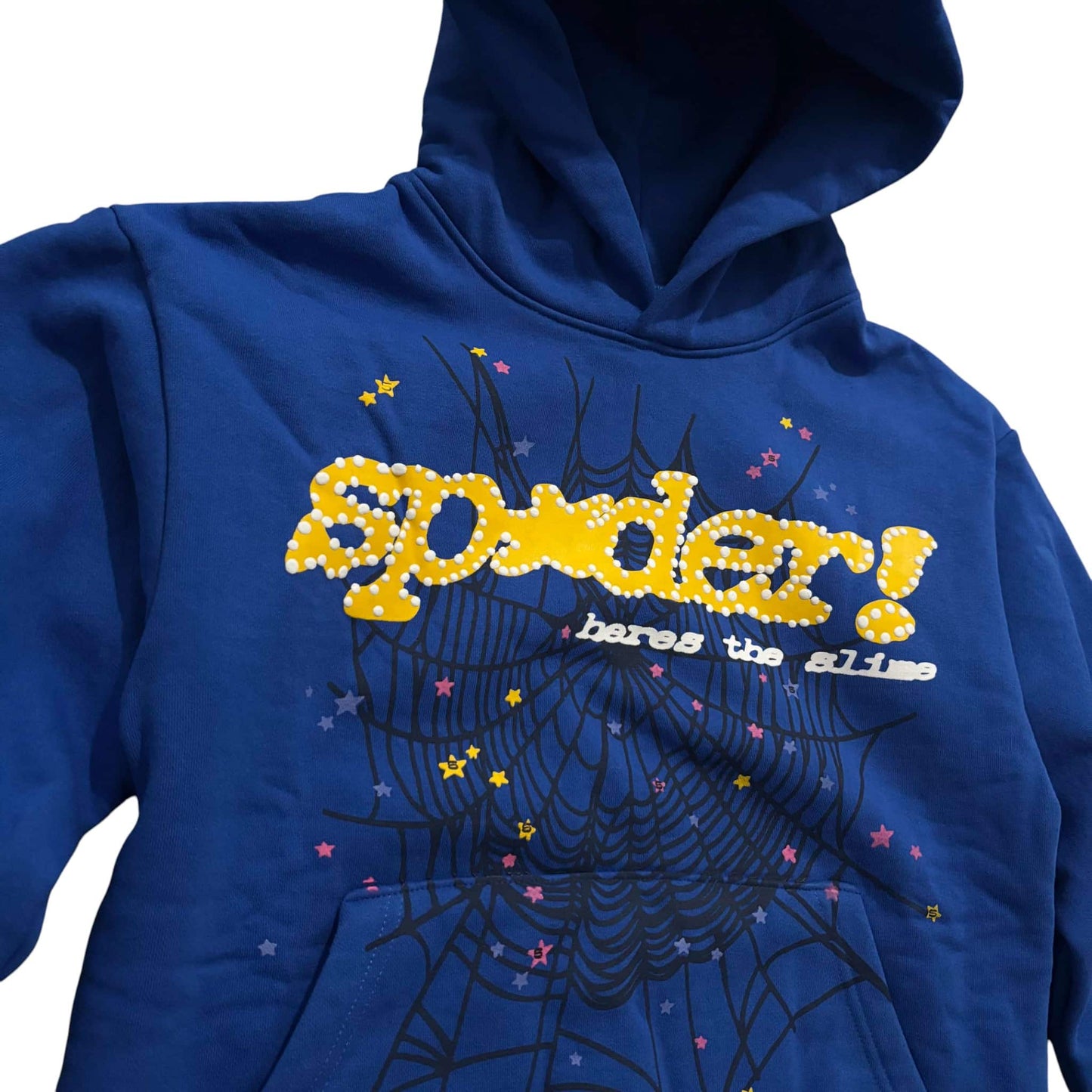 Sp5der Navy Blue Hoodie LIMITED