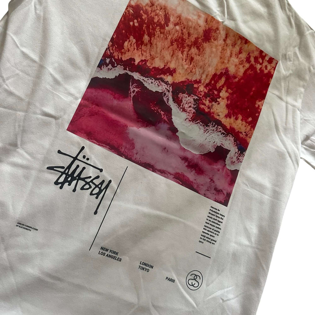 STTSY WHITE TEE  LIMITED '' Sunset Surge Tee  ''