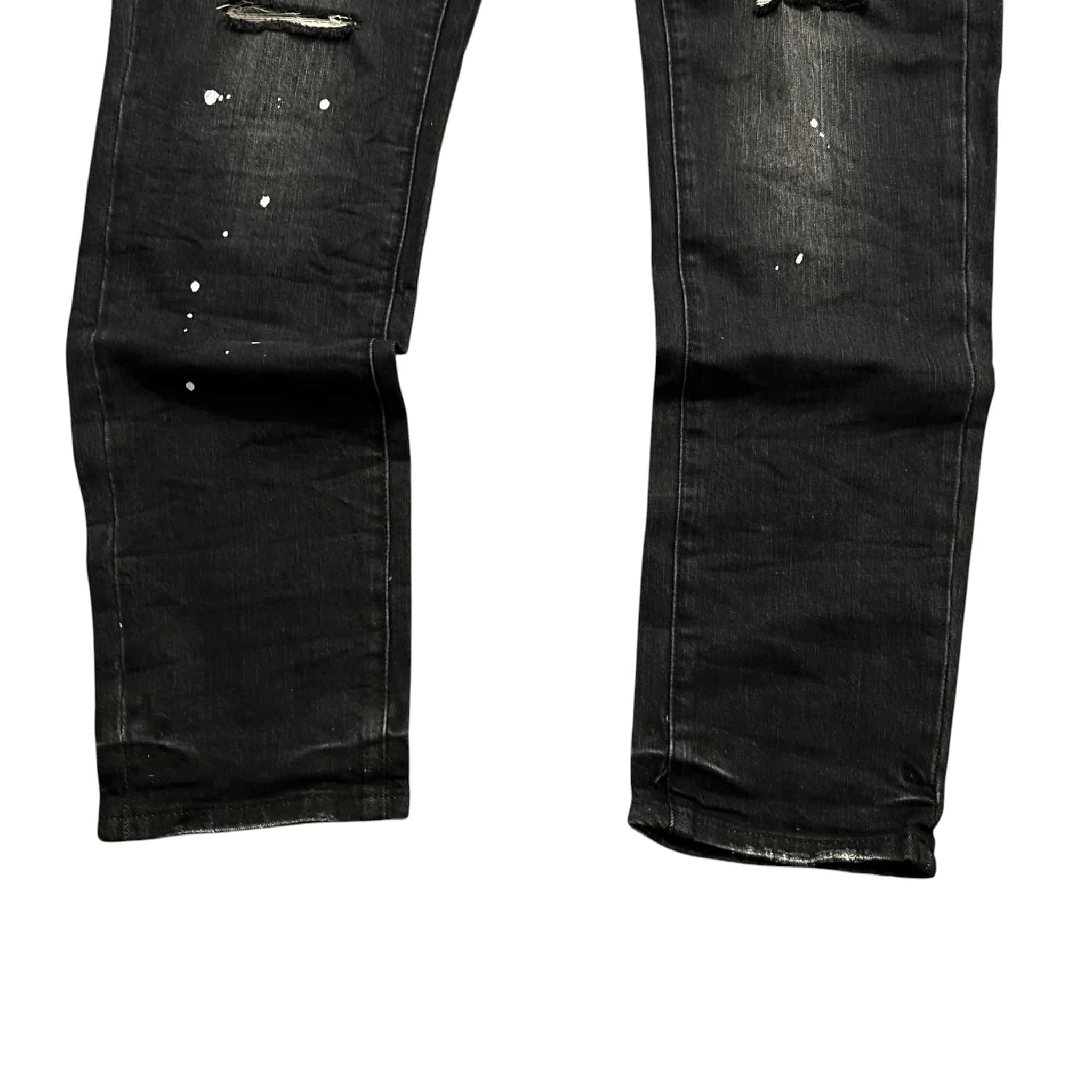 Purple Black Sprayed jeans
