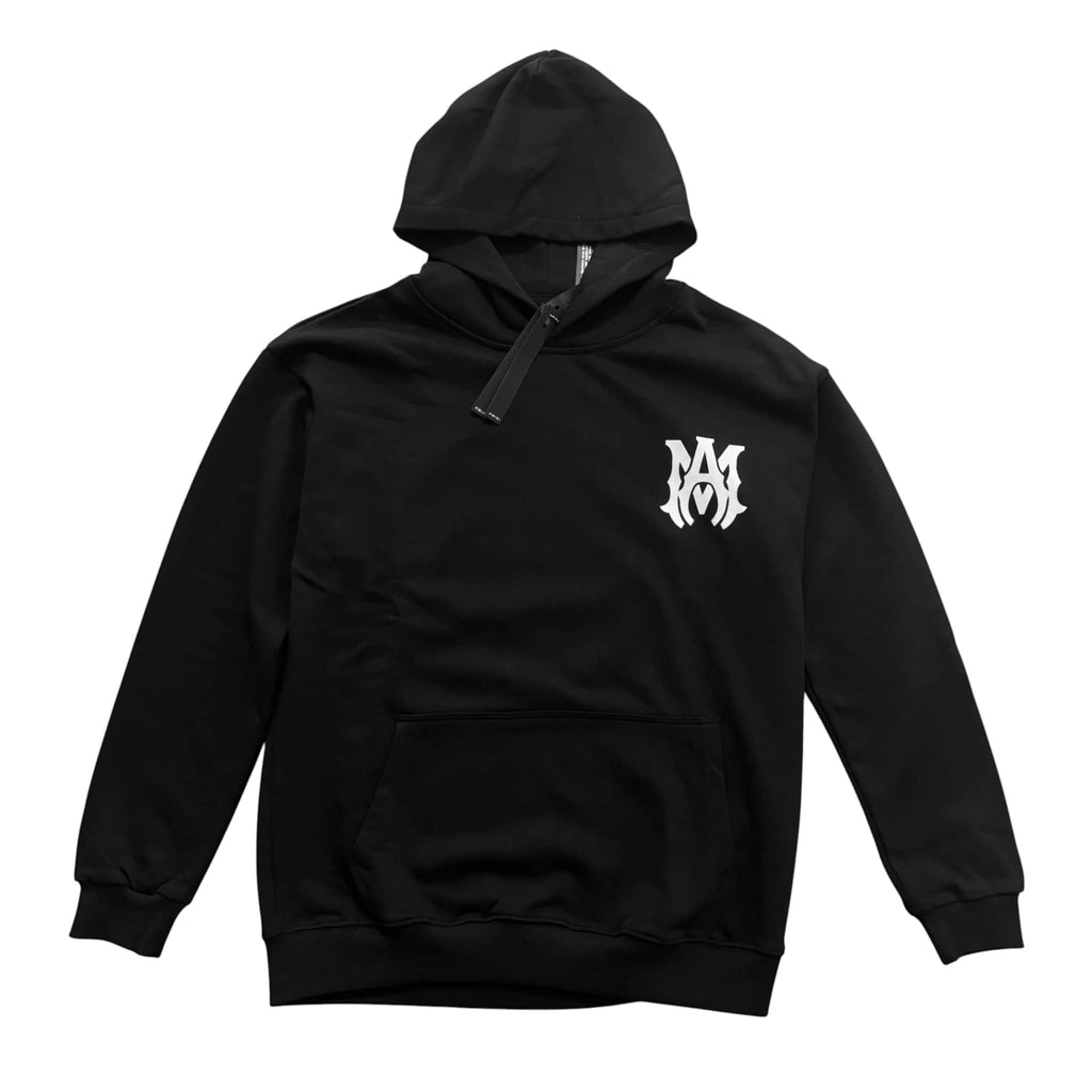 Amiri Black MA Front/Back Logo Hoodie