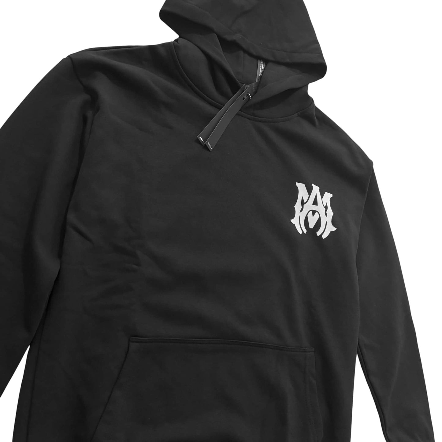 Amiri Black MA Front/Back Logo Hoodie