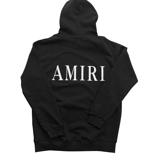 Amiri Black MA Front/Back Logo Hoodie
