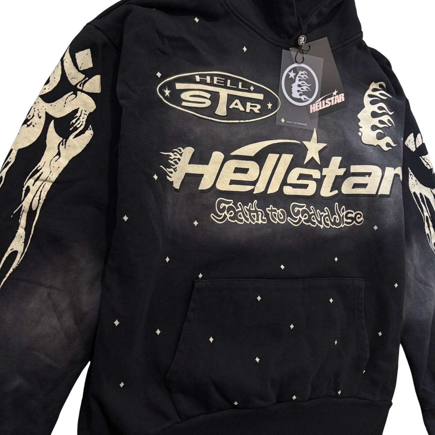 Black Hellstar Washed Hoodie 2.0