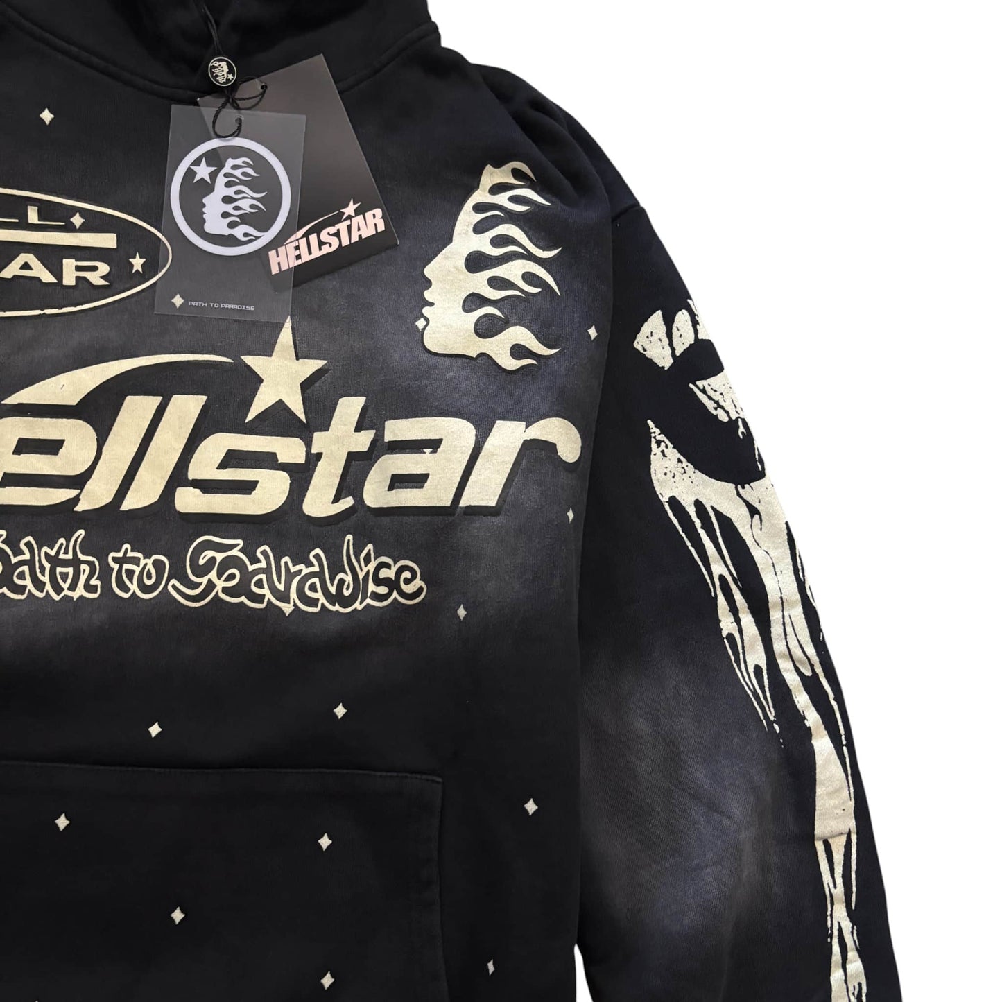 Black Hellstar Washed Hoodie 2.0