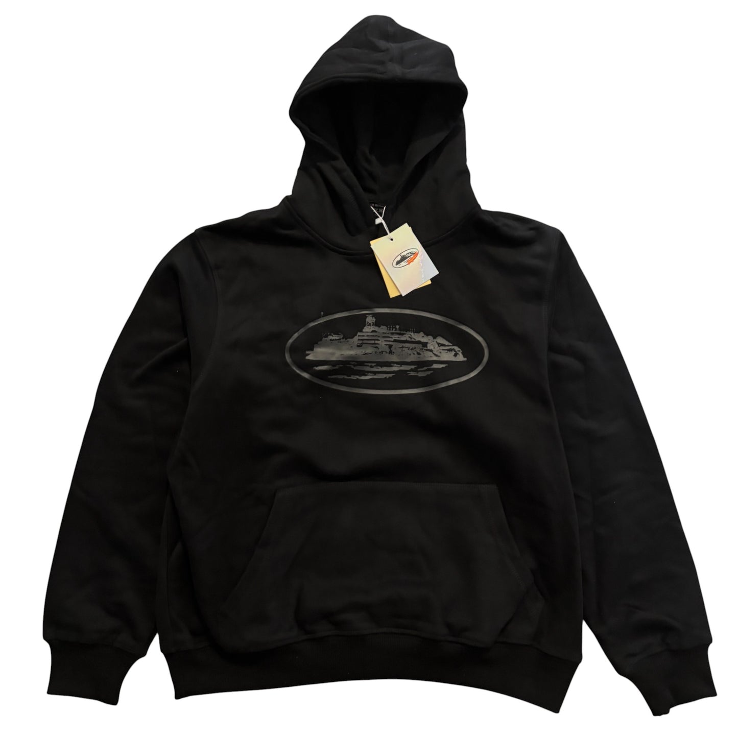 CRTZ Black Monochrome Print Hoodie