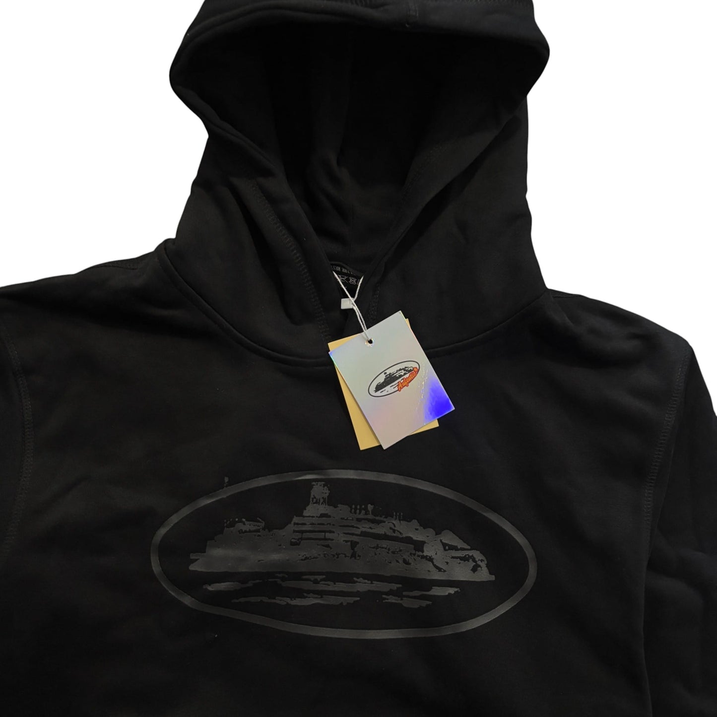 CRTZ Black Monochrome Print Hoodie