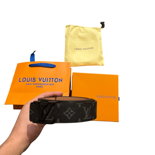 Lv Black Monogram Belt
