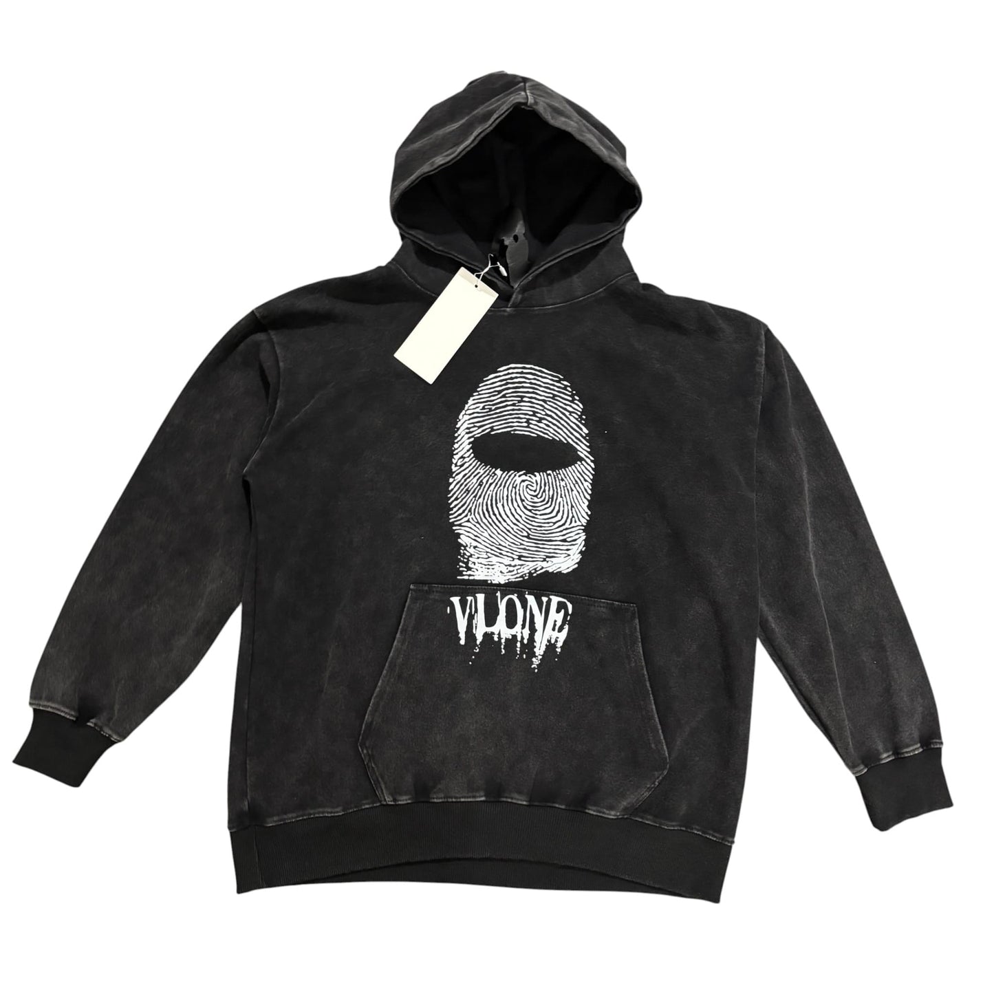 VLONE Fingerprint Washed Black Hoodie
