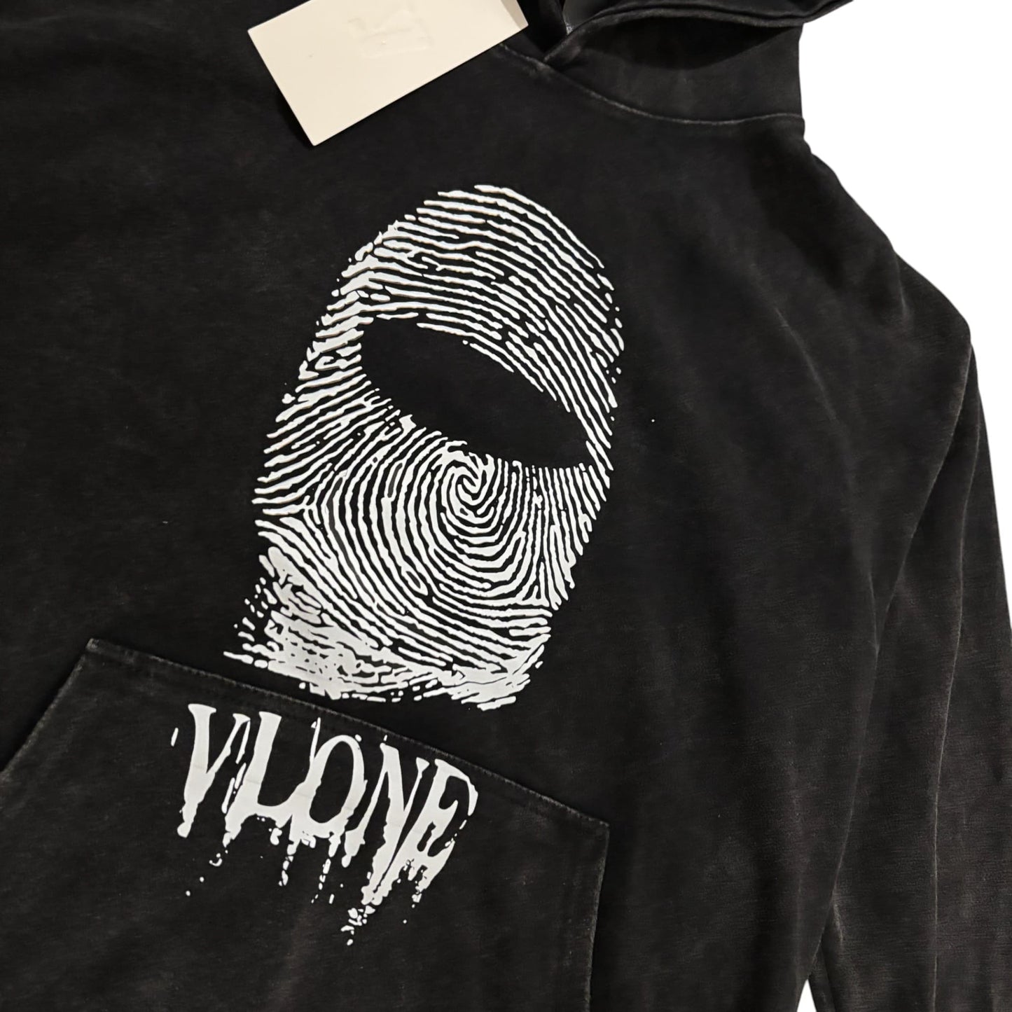VLONE Fingerprint Washed Black Hoodie