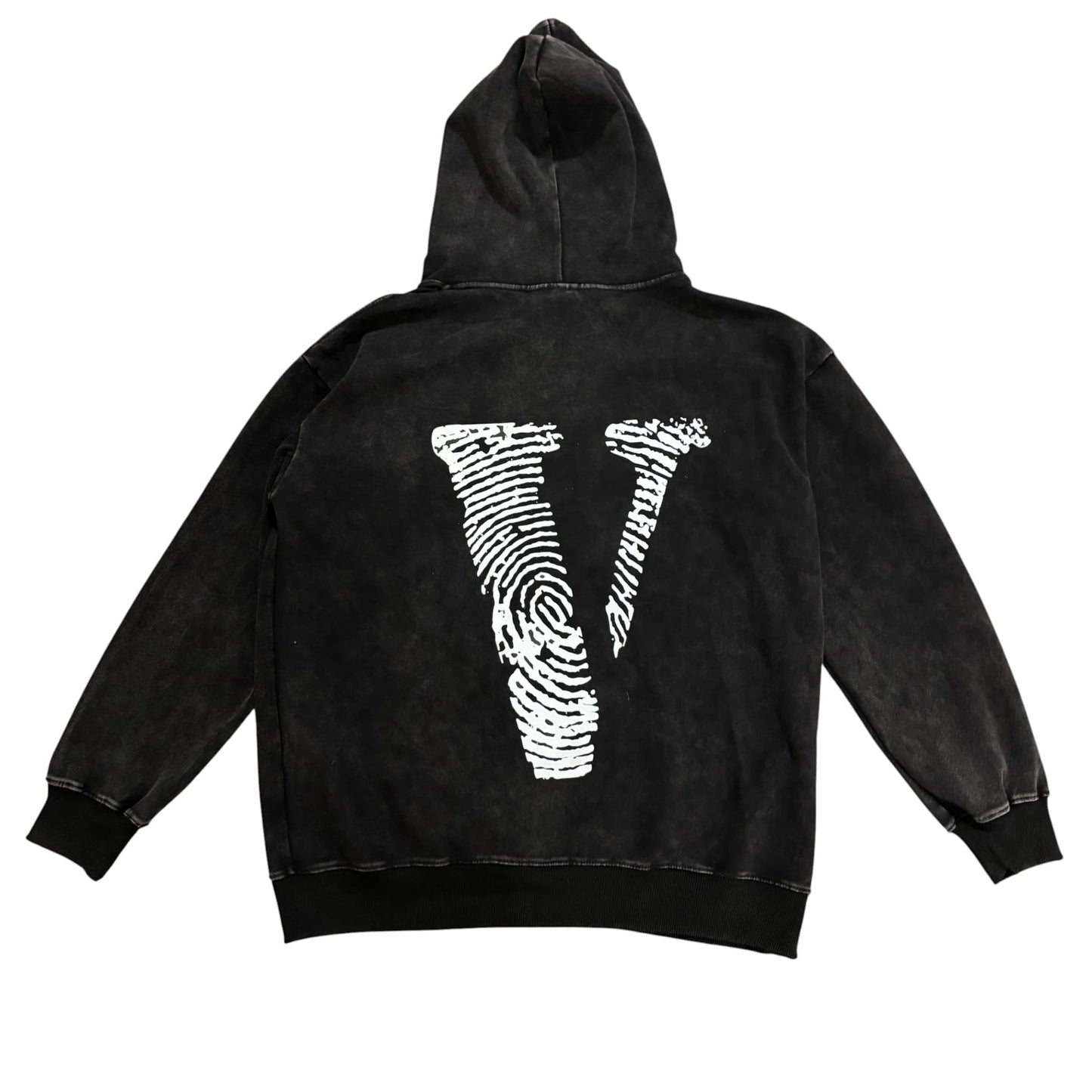 VLONE Fingerprint Washed Black Hoodie