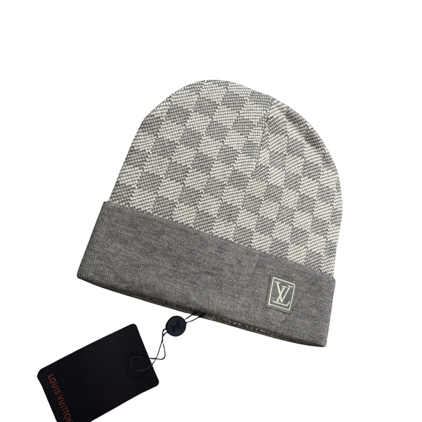 Lv Gray Monogram Beanie