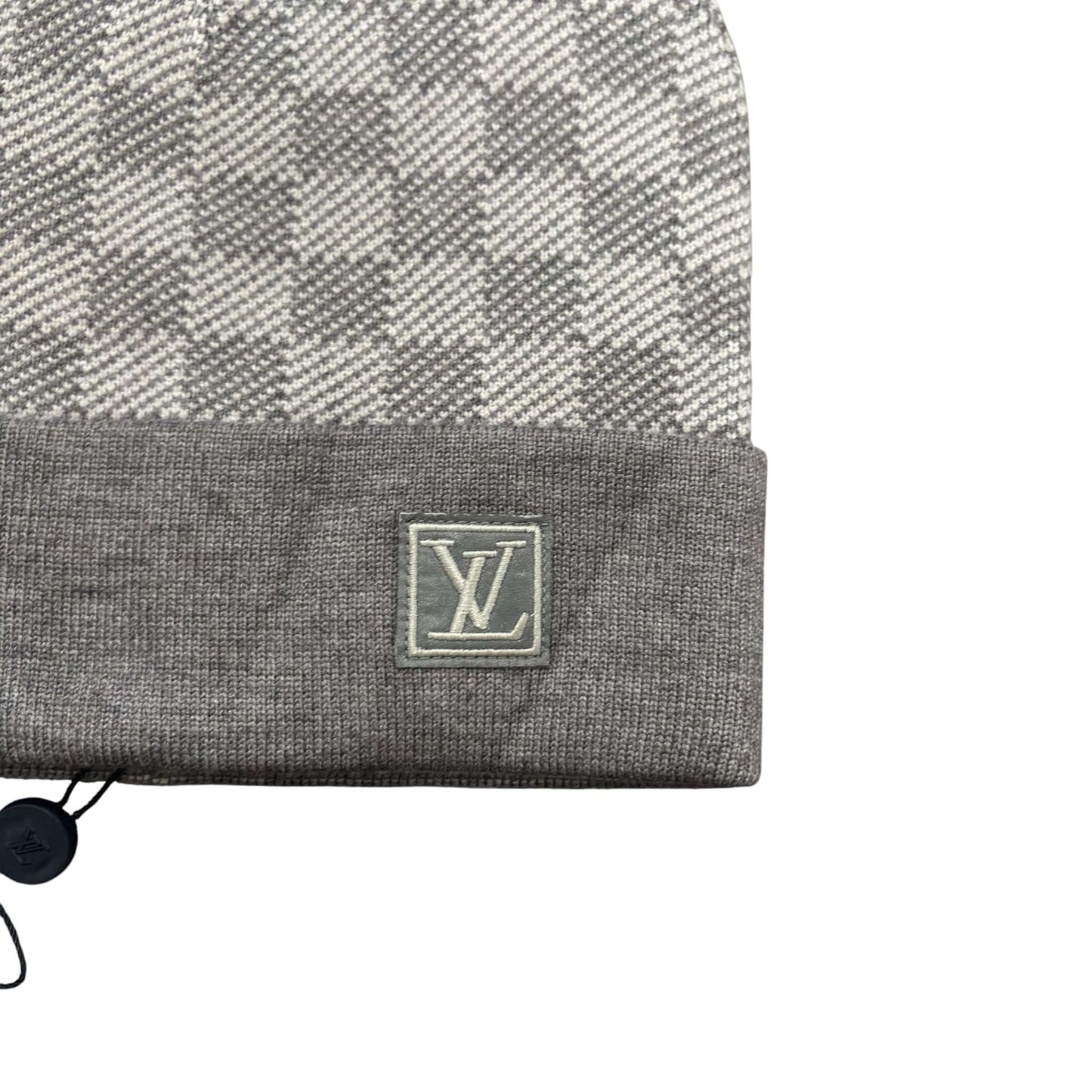 Lv Gray Monogram Beanie