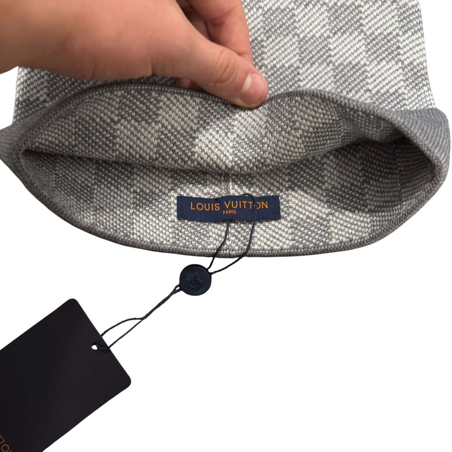 Lv Gray Monogram Beanie