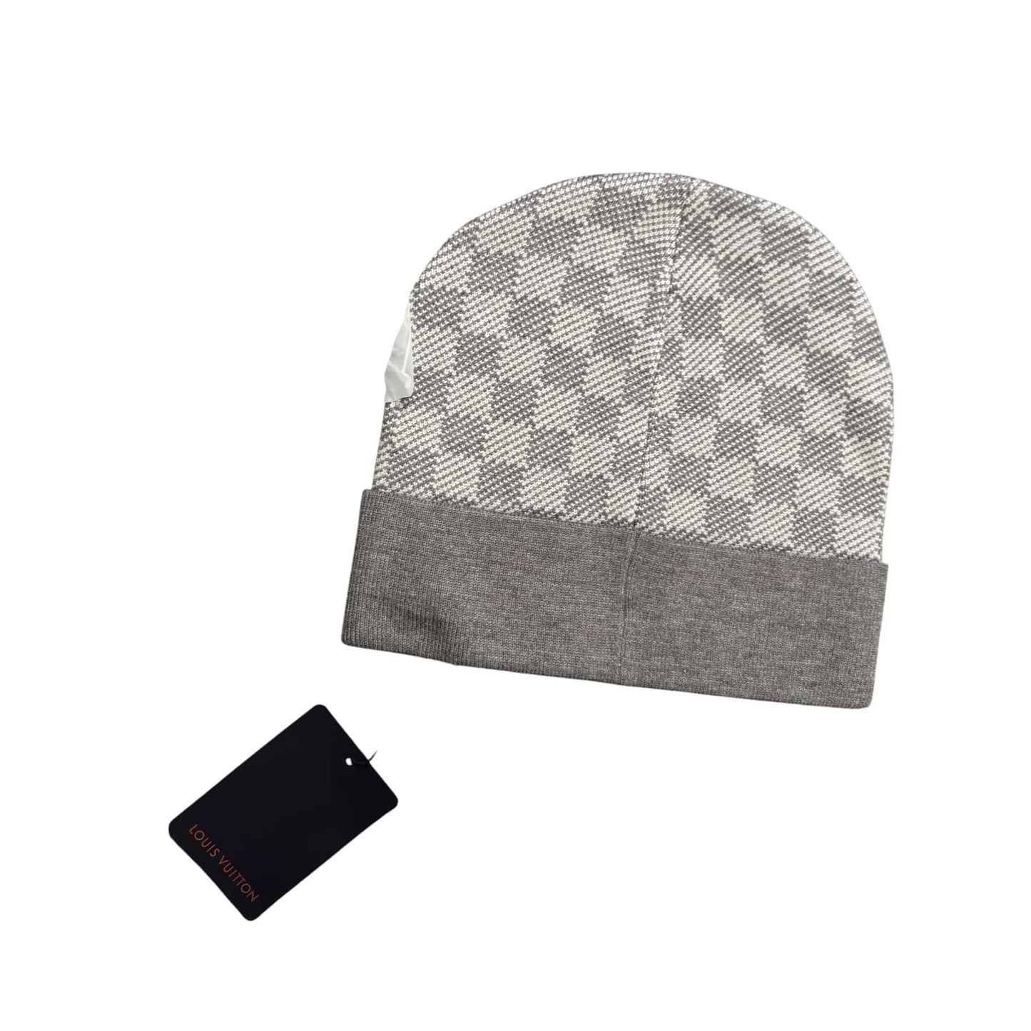 Lv Gray Monogram Beanie