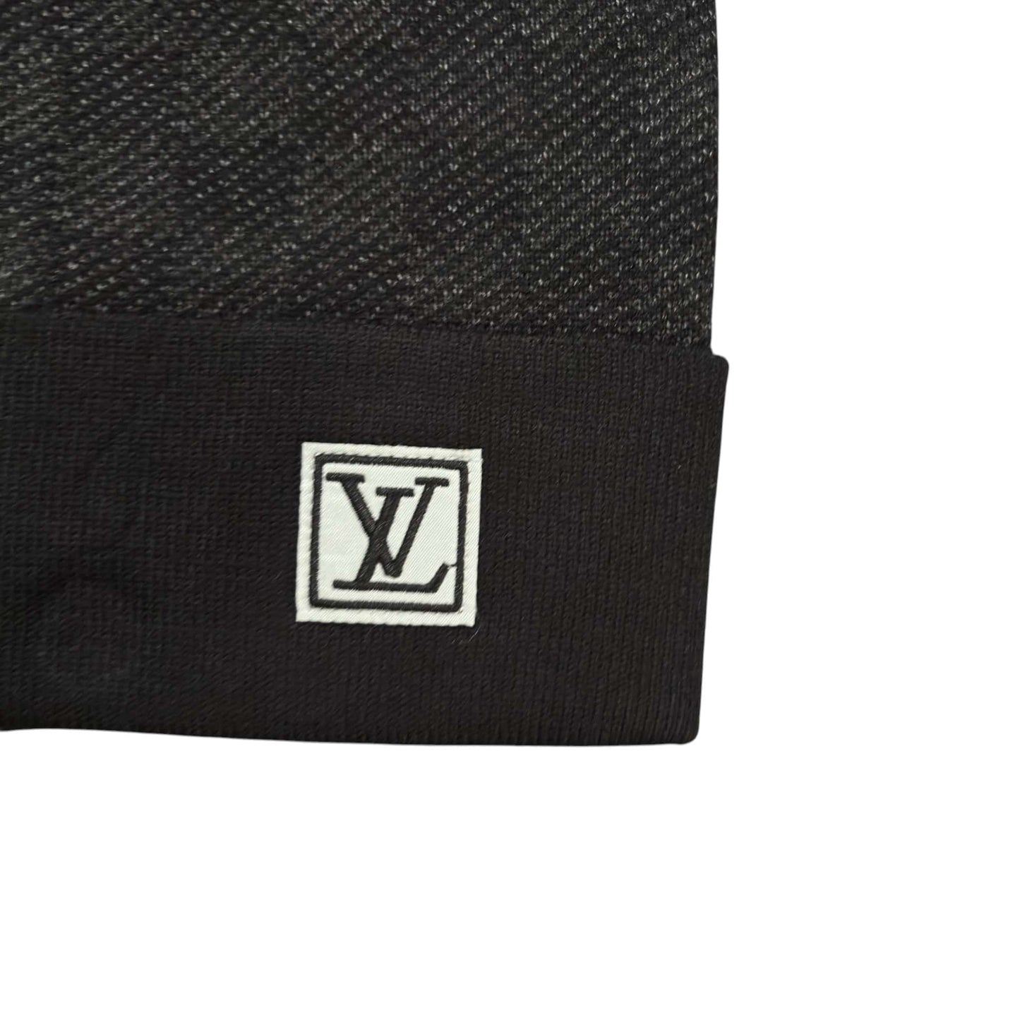 Lv Black Monogram Beanie