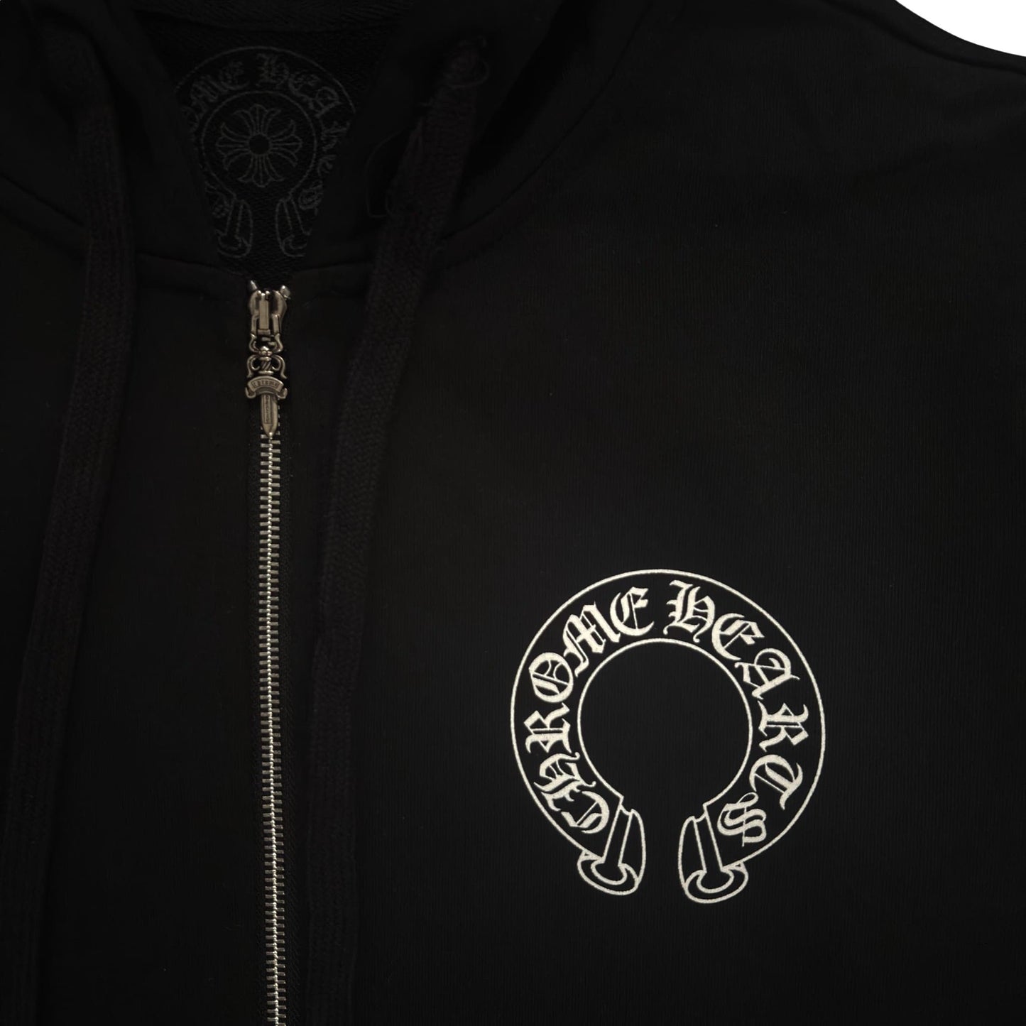 Chrome Hearts Horseshoe Floral Cross-Sleeve Zip Up