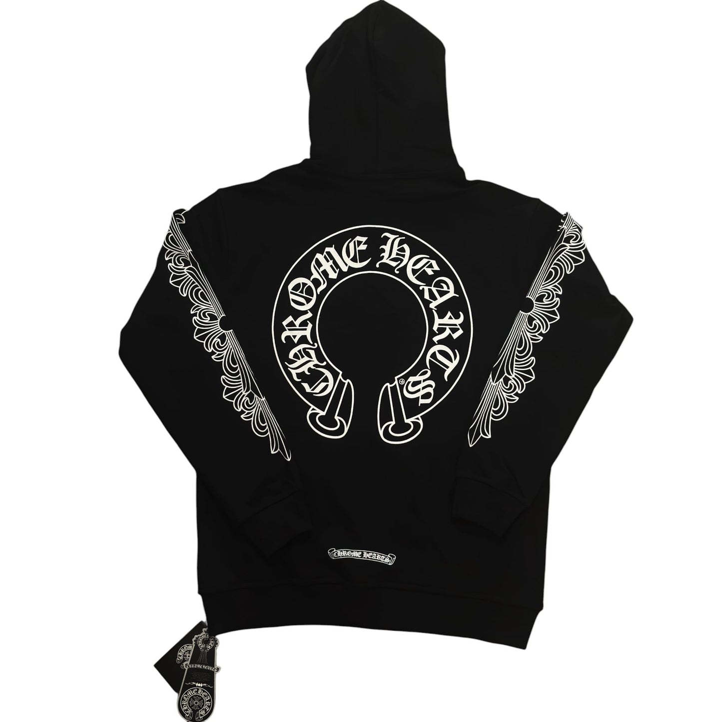 Chrome Hearts Horseshoe Floral Cross-Sleeve Zip Up