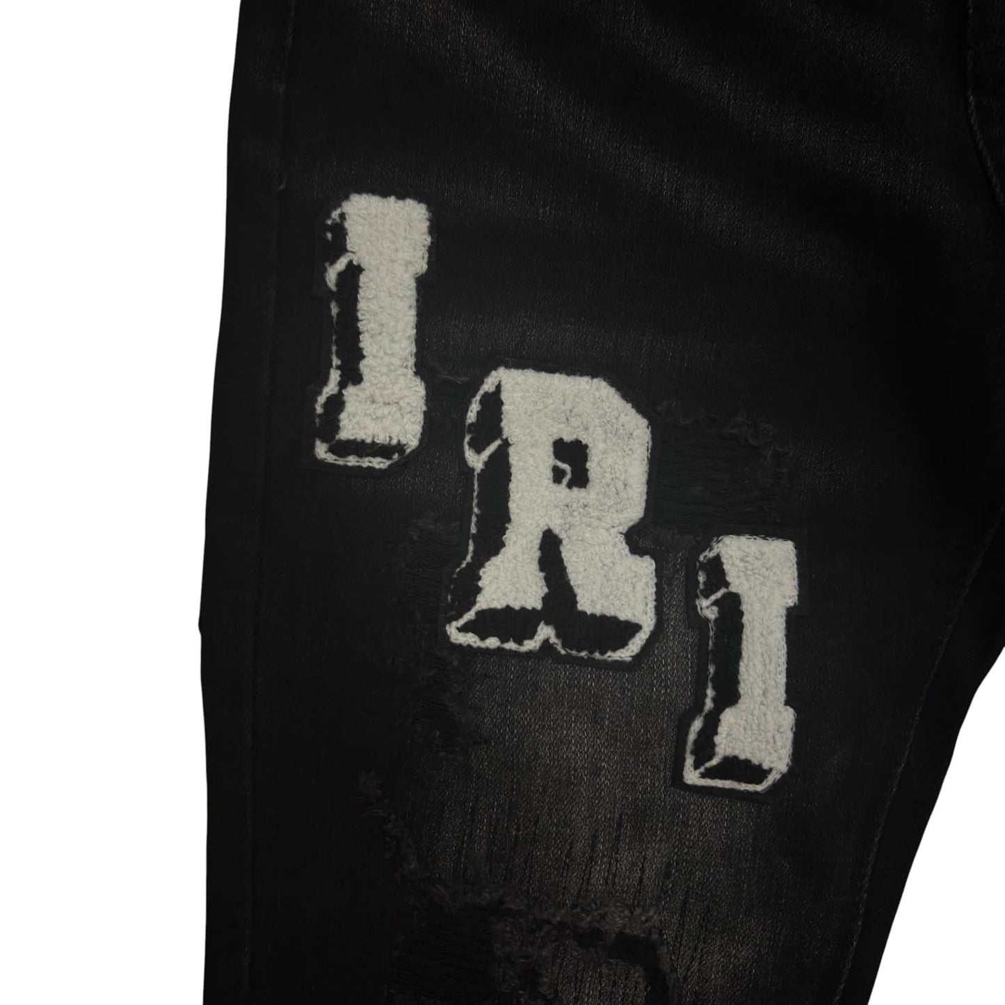AMIRI Varsity Logo Black Jeans