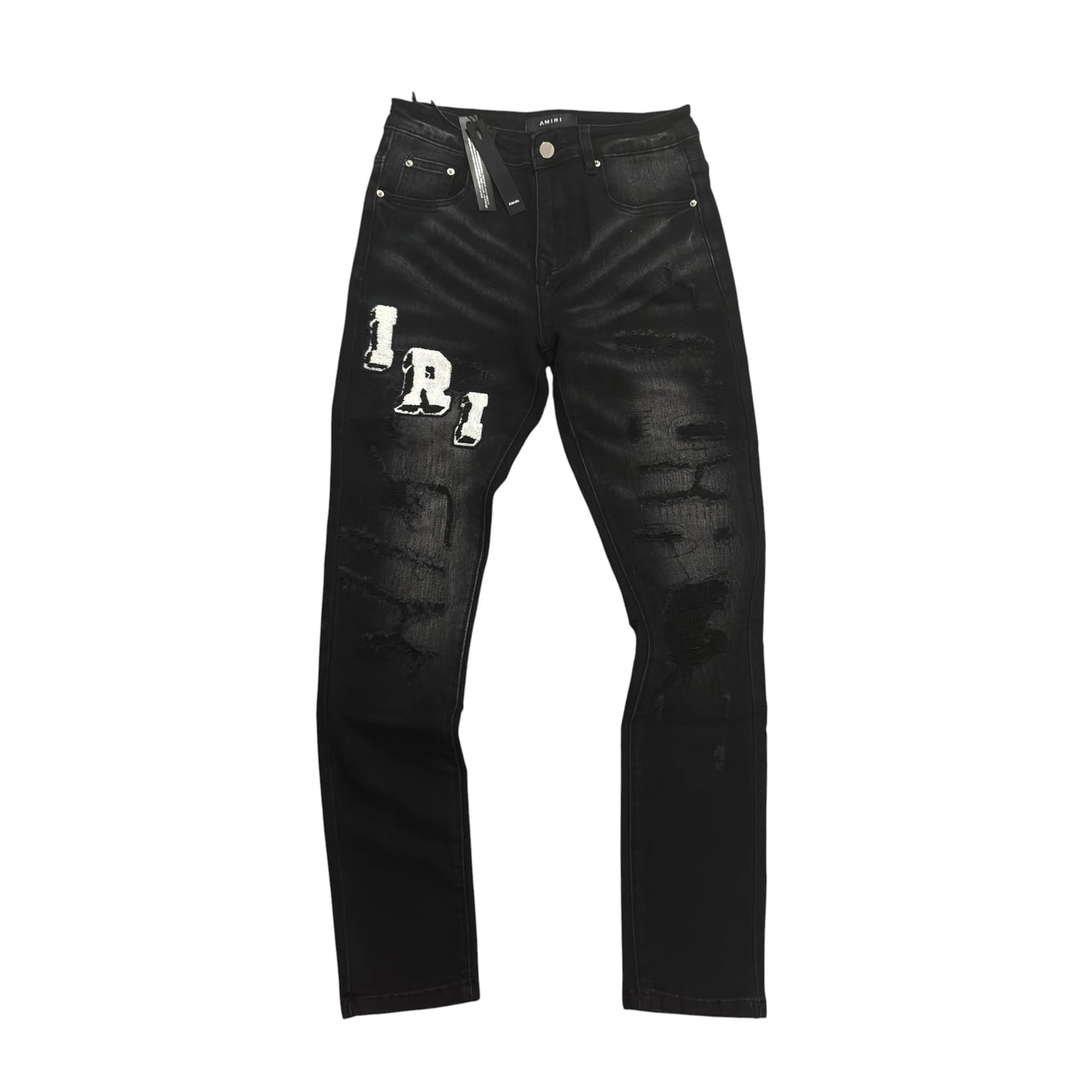 AMIRI Varsity Logo Black Jeans